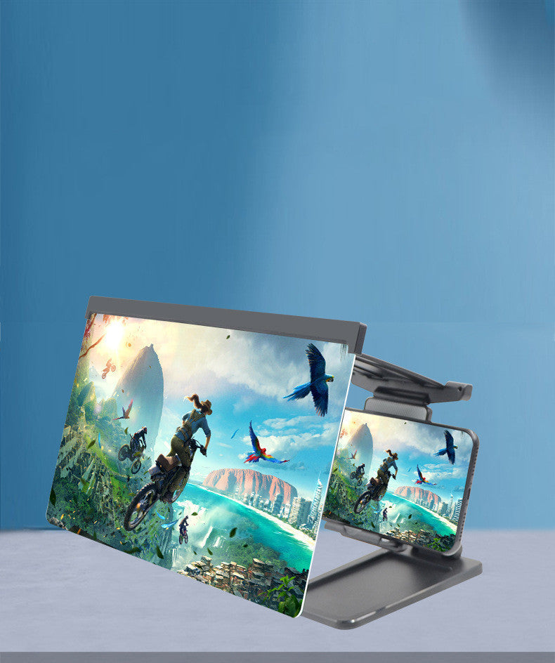 Kompatibel mit Apple, 12-Zoll-Handy-Bildschirmverstärker für iPad, Film, faltbare Schattierung, 3D-Bildschirm, Handy-Verstärker, Lupe, Handy-Halter