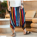 Gestreifte nepalesische verkürzte Hose