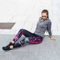 Frauen Leggings Druck Leggings Atmungsaktive Frau Hosen