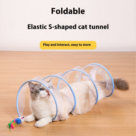 Haustier Katze Tunnel Selbst-Hallo Linderung Verstopfte Katze Spielzeug Kanal Kätzchen Lieferungen
