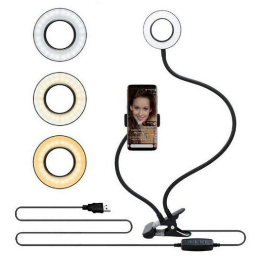 LED-Selfie-Ringlicht für Live-Einstellung, Make-up-Licht, 8 cm Ständer