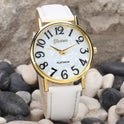 Marmor-Gürteluhr, modische Genfer Uhr, Muschel-Gesicht, lässige Uhr für Männer und Frauen