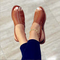 Schlichte Sandalen und Pantoffeln aus PU für Damen