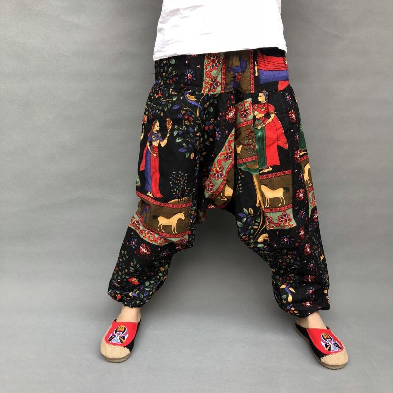 Trendy Plus Size Loose Lantern Herren- und Damenhose mit großem Schritt