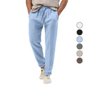 Atmungsaktive einfarbige Sommerhose für Herren in Übergröße, lockere Freizeithose