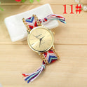 Handgewebte, farbige Uhr mit Kordelzug