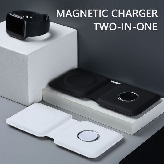 2 in 1 magnetische Absorption kabelloses Laden 15 W Schnellladung anwendbar