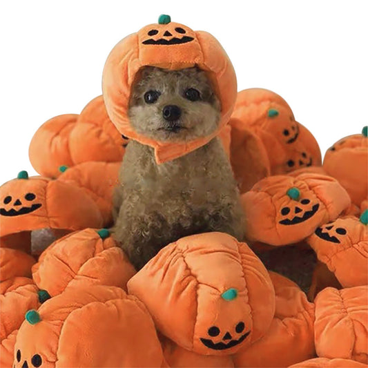 Niedliche Haustiermütze, Halloween-Kürbis-Hut für Hunde und Katzen, verkleiden Sie sich als Kopfschmuck für kleine Hunde und Katzen, Cosplay-Kostüm, dekorative Mütze, Haustier-Accessoires
