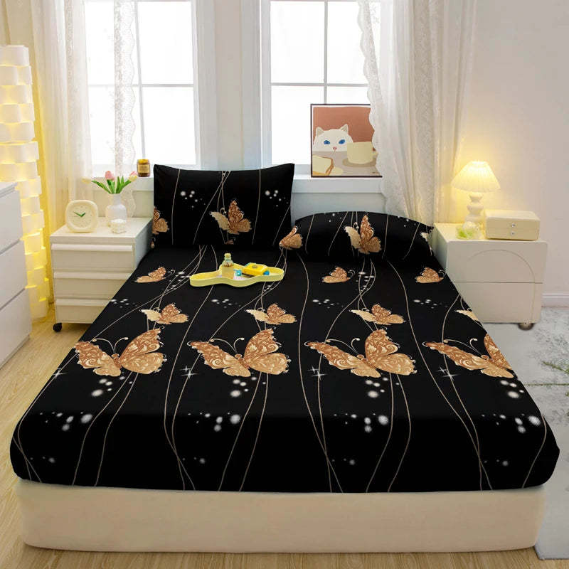 Dreiteiliges Bettwäscheset mit Bettlaken und Kissenbezug für das Schlafzimmer