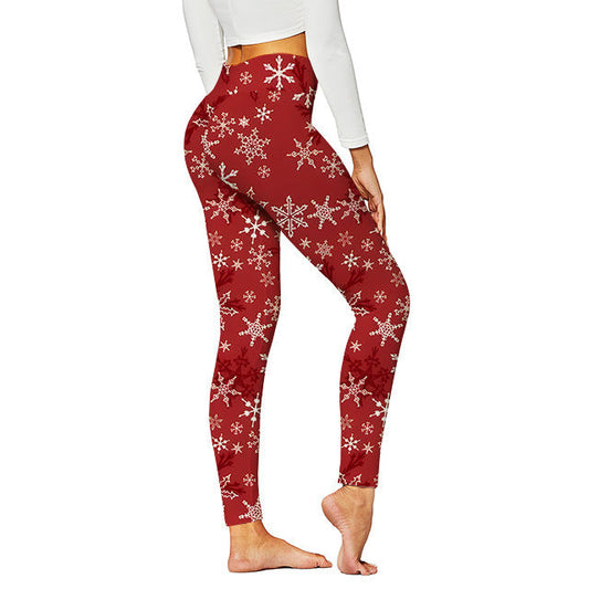 Yogahose mit Weihnachtsmuster im Digitaldruck