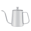 550ml Stainless Steel Long Gooseneck Coffee Pot Kettle with Lid for Home Kitchen Coffee Shop