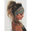 Bedrucktes elastisches Haarband, farbenfrohes geometrisches breitkrempiges Sport-Stirnband
