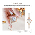 Nischen-Kreative und leicht luxuriöse Armbanduhr mit Perlenarmband für Damen