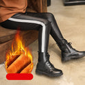 Girls Plus Velvet Dicke Gold Samt Lederhose