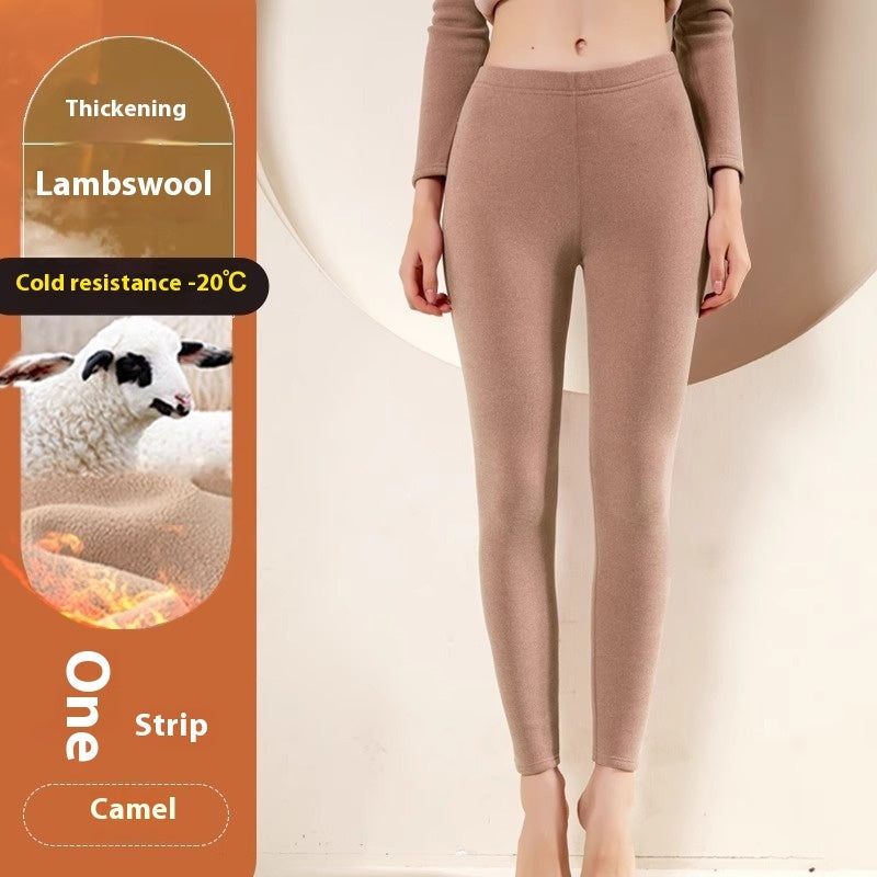 Warme Kaschmir-Leggings für den Winter, solide, schmale Hose, modische Hose für Damenbekleidung