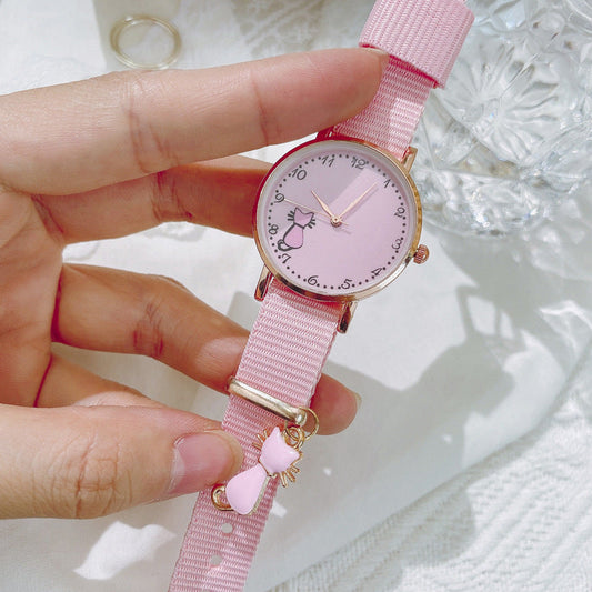 Mädchen Herz Uhr Mädchen süße Anhänger Macaron weibliche Uhr Ins Student Anhänger Uhr