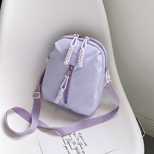 Lässige Umhängetasche aus Nylon-Canvas für Damen