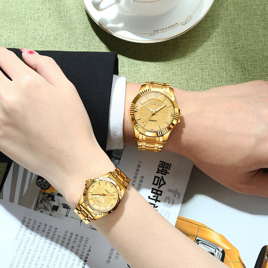 Modische Armbanduhr mit Diamanten für Damen und Herren