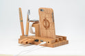 Kompatibel mit Apple, Bambus, Holz und Mobile Apple Watch Halterung Lade Holzhalterung Multifunktions-flache Handy-Basis