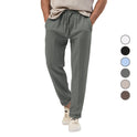 Atmungsaktive einfarbige Sommerhose für Herren in Übergröße, lockere Freizeithose
