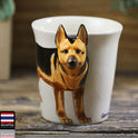 Thai Hand Painted Animal Mug German Shepherd Ceramic Cup