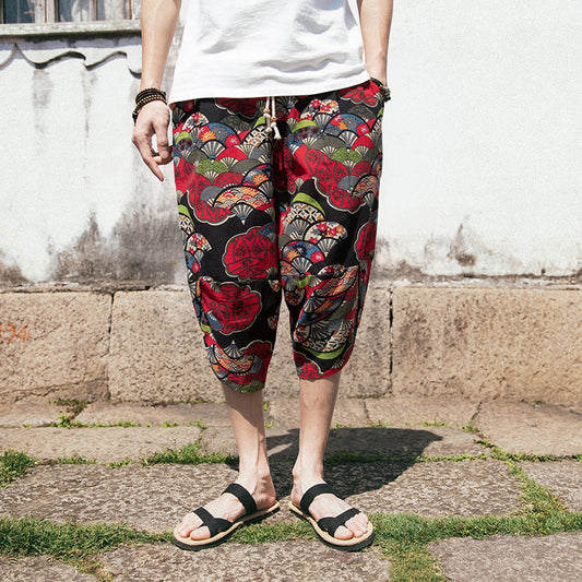 Lockere Retro-Kurze Hose in Übergröße