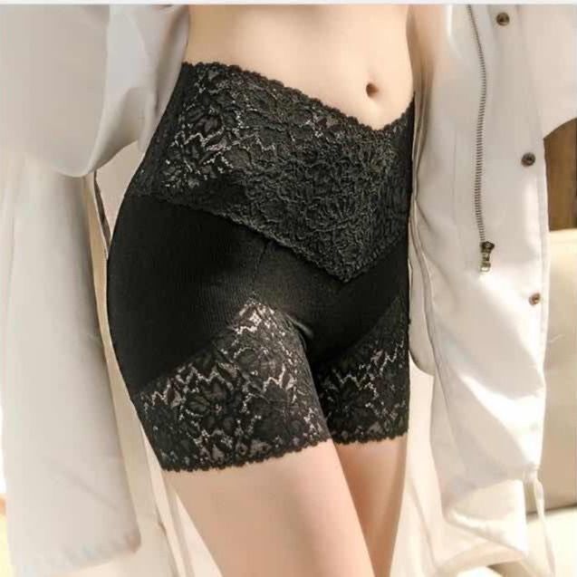 Boxershorts mit hoher Taille und Spitze