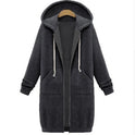 Kapuzen langarm winter pullover damen jacke in eine lange dicke hemd 