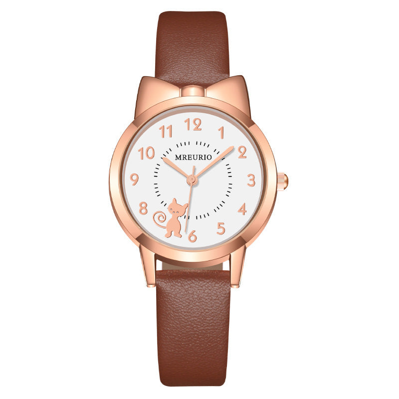 Hot Style Cute Bow Kitten Belt Quartz Watch