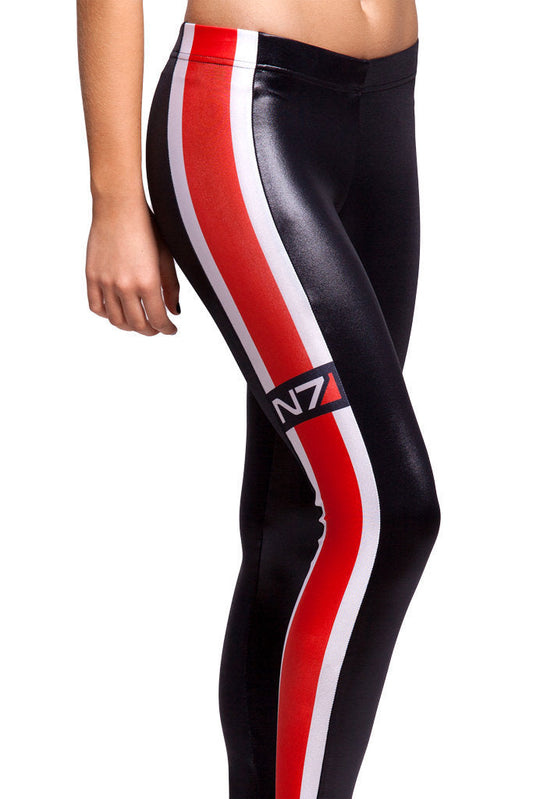 Skinny-Leggings mit Streifen und Digitaldruck für Damen