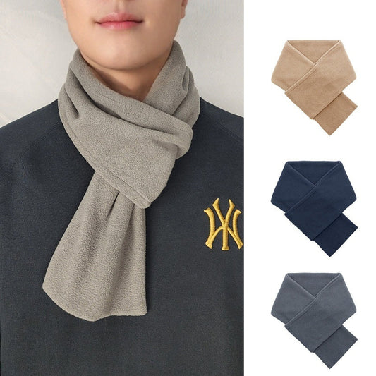 Herbst und Winter warm Schal Mode einfache einfarbig Herren Polar Fleece