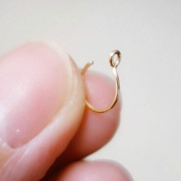 Nicht durchdringender Nasenring, plattiert, 14 Karat Gold, Nasenstecker