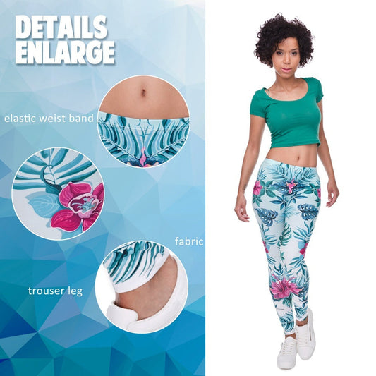 Kurze Hose mit Blatt- und Schildpatt-Blumenmuster auf der Rückseite