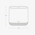 Squeeze type trash can with lid