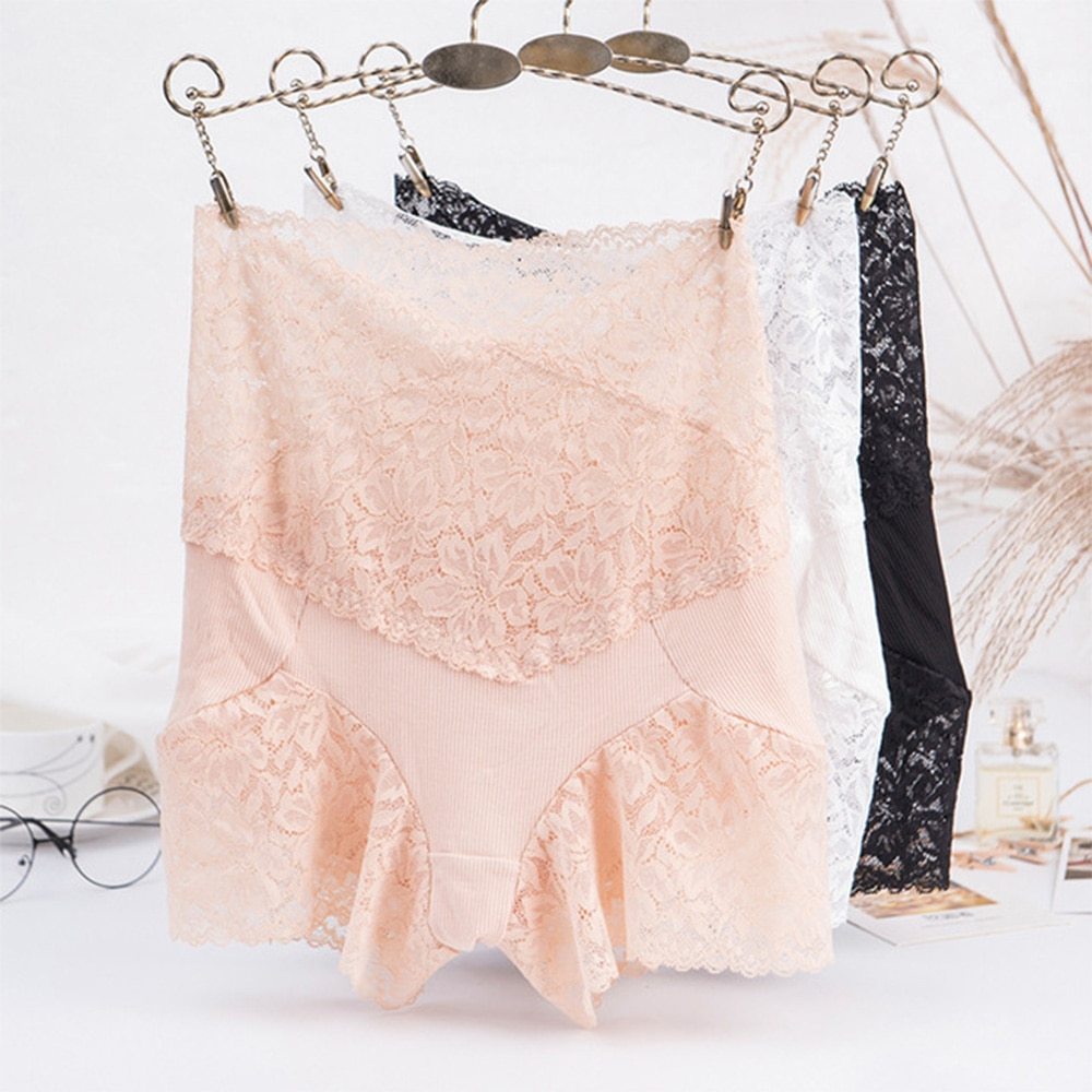 Boxershorts mit hoher Taille und Spitze