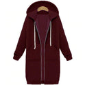 Kapuzen langarm winter pullover damen jacke in eine lange dicke hemd 