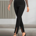 European And American High Waist Casual Sports Split High Slim Fit Comfortable Breathable Hip Lifting Yoga Leggings