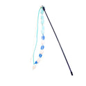 Rainbow Cotton Candy Cat Teaser Lengthening Bar Tassel Bell Bite-resistant
