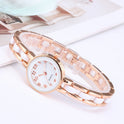 Damenmode Einfache Diamant-besetzte Armbanduhr