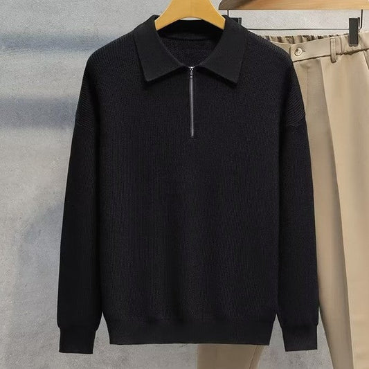 Slim Fit Polokragen-Basispullover im passenden Look