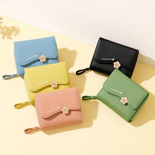 Blume Kurze Europäischen Und Amerikanischen Damen Brieftasche Mode-Design