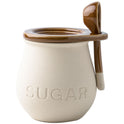 Vintage Ceramic Seasoning Jar With Cover Spoon