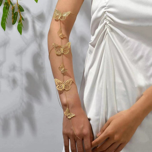 Einfache und verstellbare Schmetterlings-Armkette für Damen