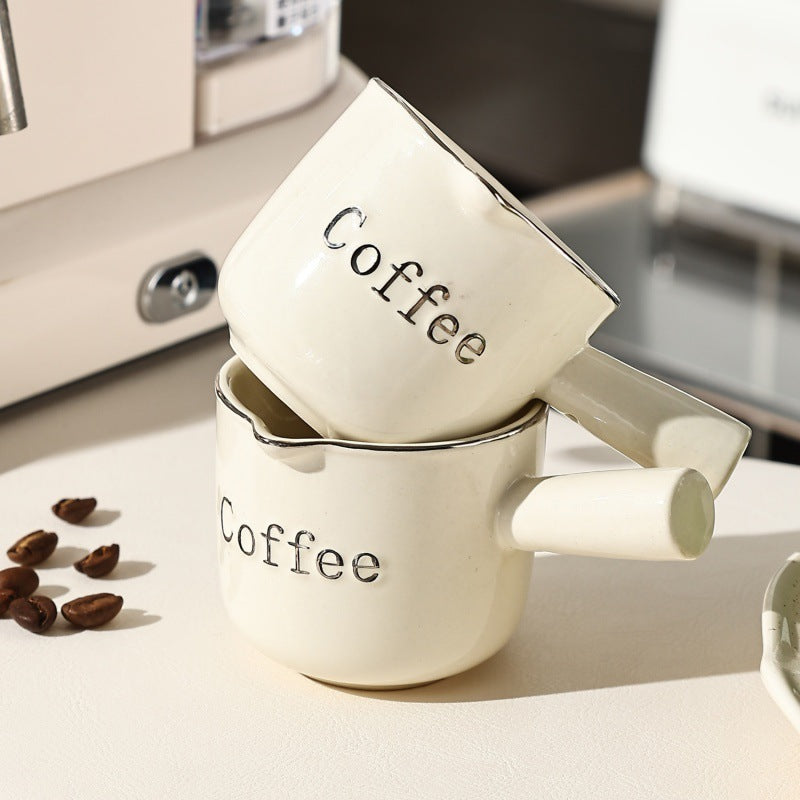 Espressotasse mit Skala, Keramik-Kaffeemessbecher