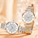 Starry Damen-Quarzuhr mit Diamanten, wasserdicht