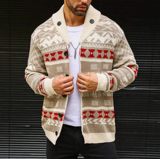Herbstpullover Strickmantel für Herren
