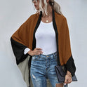 Modischer Strickjacken-Pullover mit Farbblockdesign