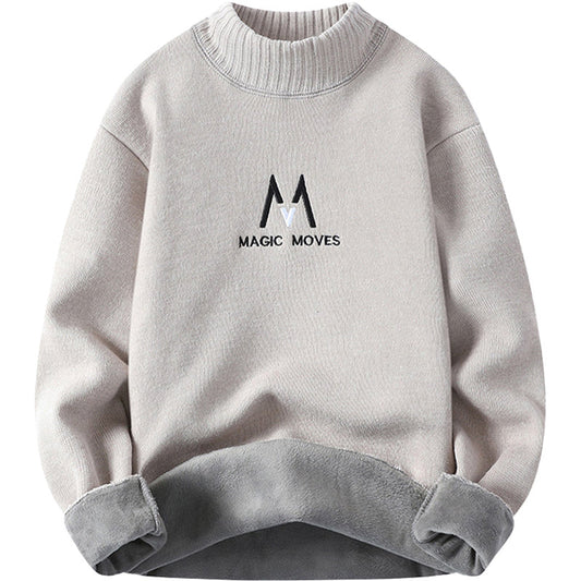 Pullover Herren Winter Fleece-gefüttert Verdickt