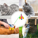Katzenstab-Spielzeug, Kätzchenspielzeug mit Glöckchen, Libelle, Katzenstab-Spielzeug, interaktives Haustier-Spielspielzeug, Katzen-Teaser-Stab für Hauskatzen zum Spielen