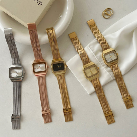 Leichte Luxus-Uhr im kalten Stil, hochwertige quadratische Uhr mit großem Zifferblatt für Damen